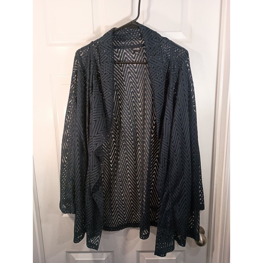 Rafaella Woman Cover Top Plus Size 2X Open Blue